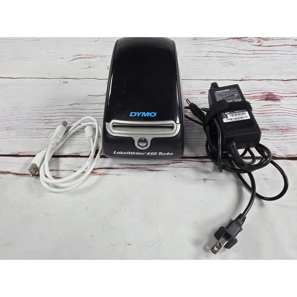DYMO LabelWriter 450 Turbo Thermal Label Printer Black 1750283 with Cables